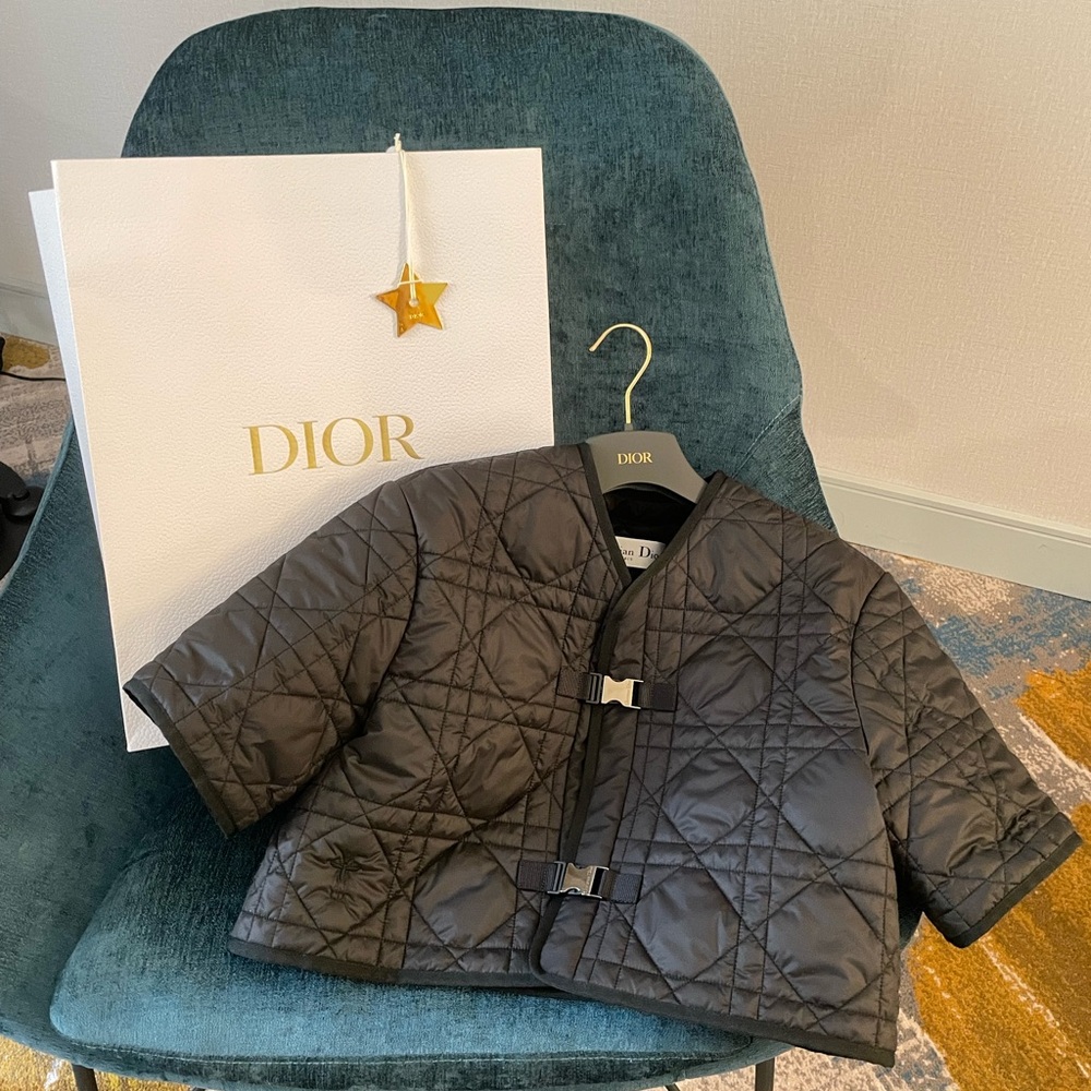 DIOR RTW MACROCANNAGE SHORT SLEEVE PEACOAT 38